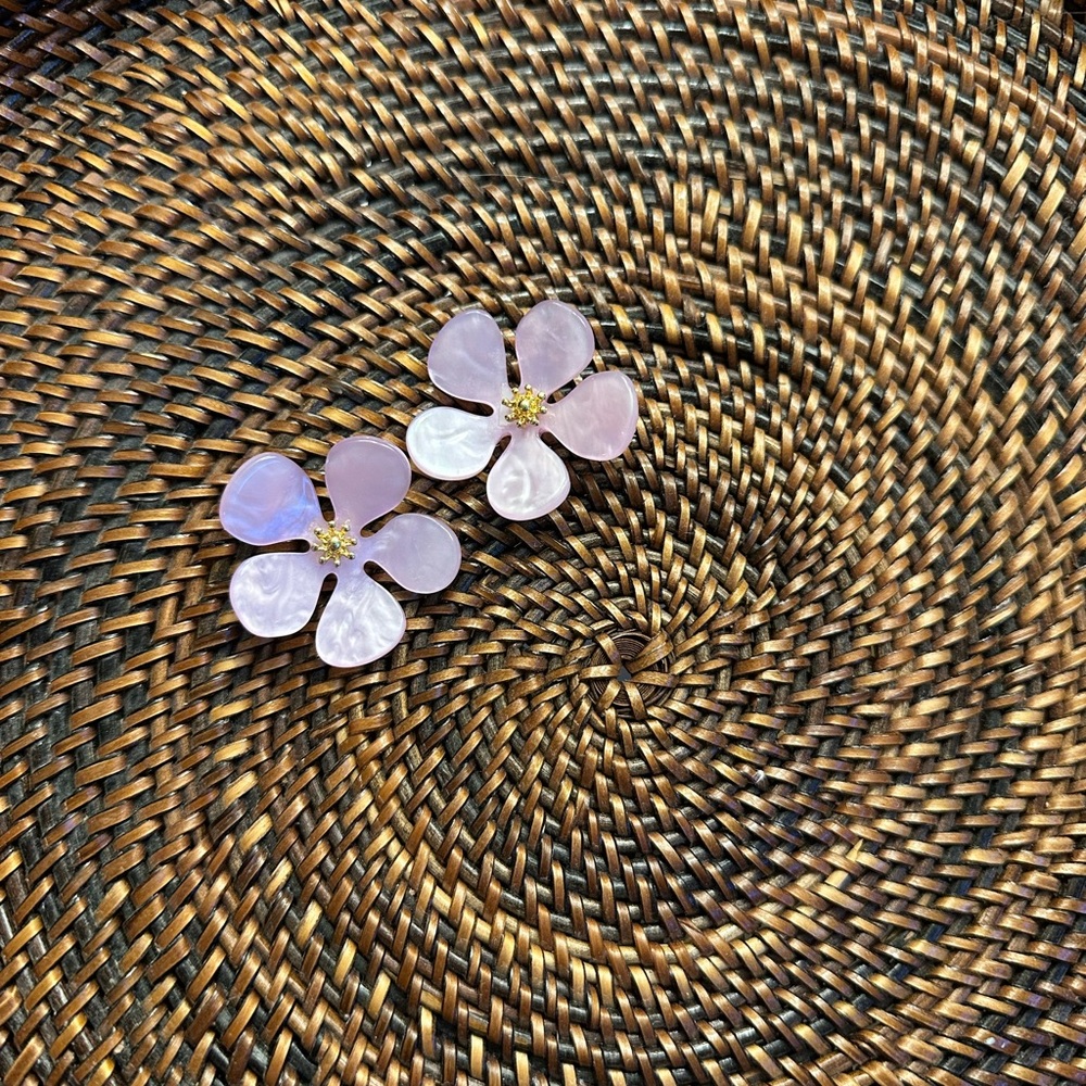 Sara Campbell Lilac Floral Earrings